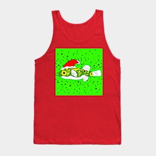 Puffer Fish in Santa Hat Tank Top